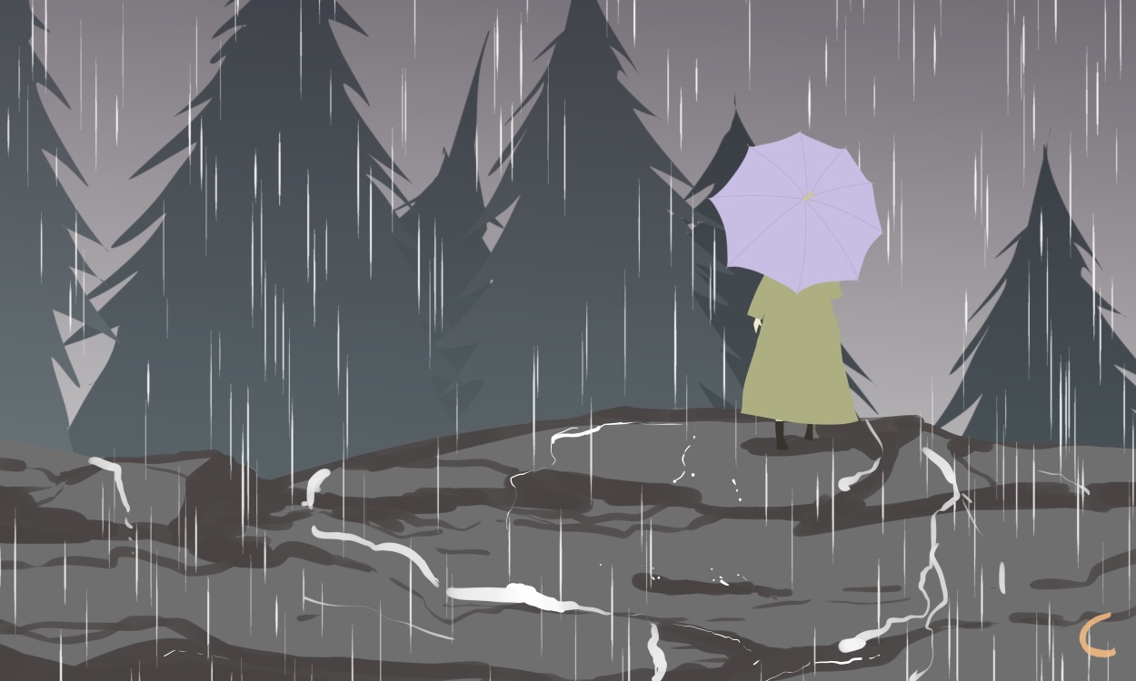 描寫下雨的憂傷句子